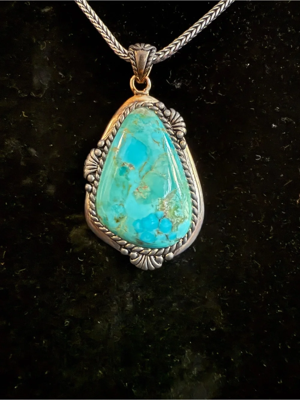 Stauer Turquoise Pendant Necklace and Earrings Set